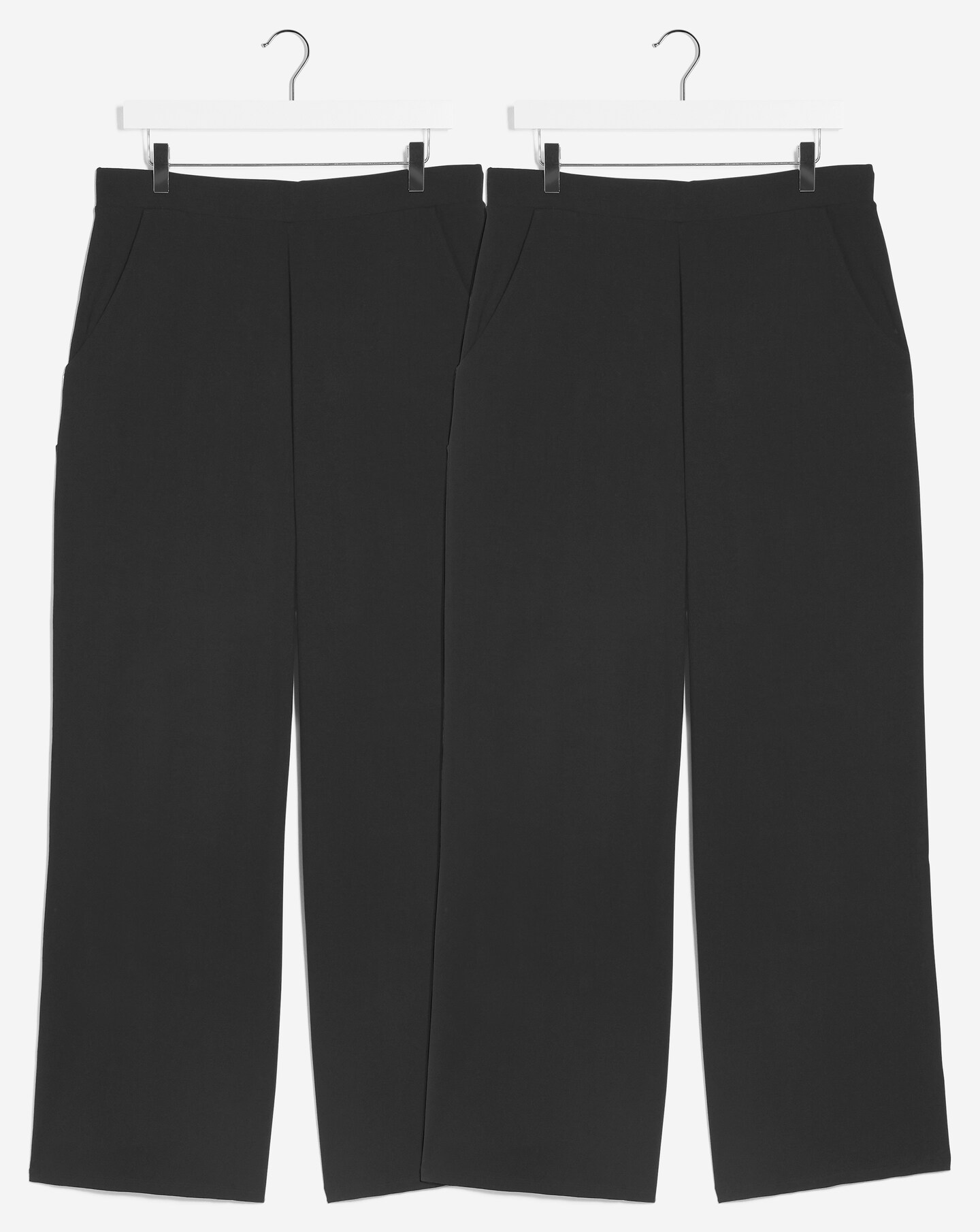 2 Pack Pull On Wide Leg Trousers | Crazy Clearance